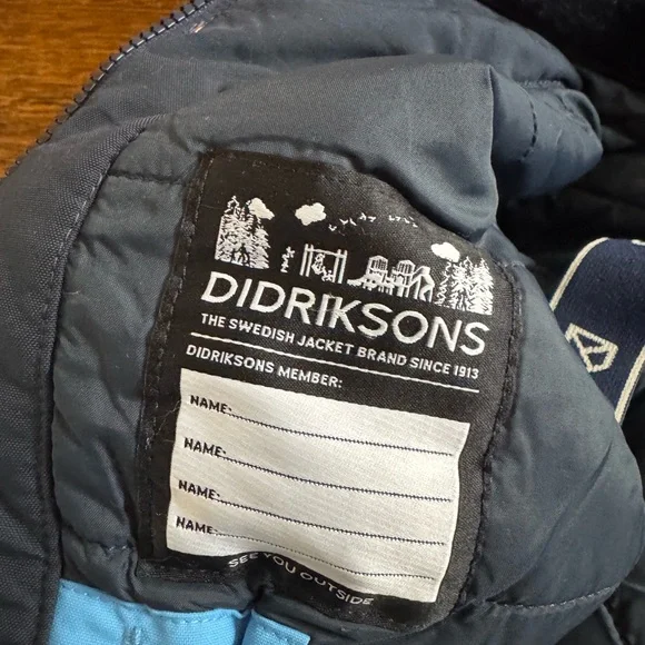 Didriksons skisuit overall blue orange boy 110